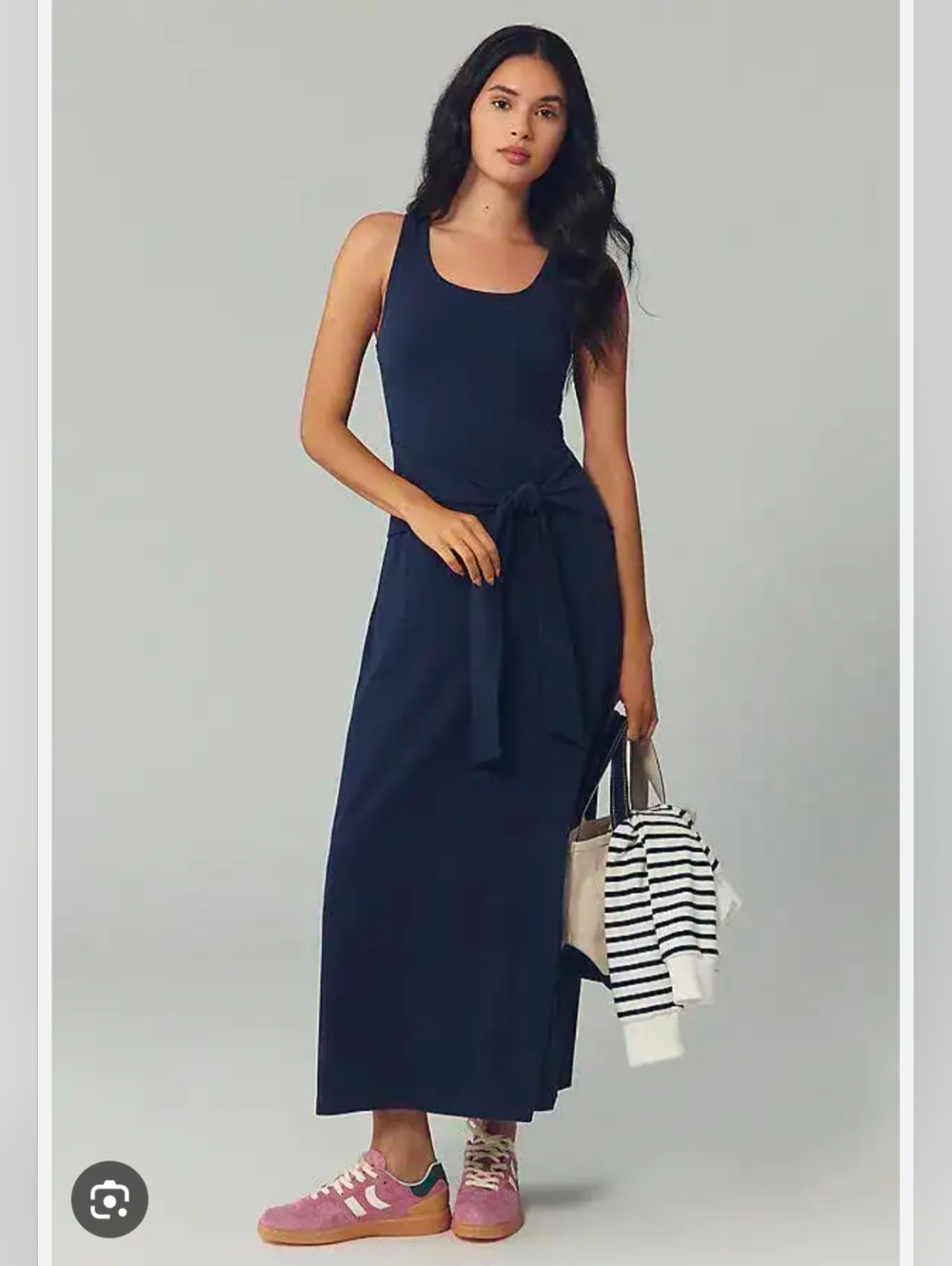 NWT L Space Tie-Waist Maxi Dress - Midnight Blue In Small